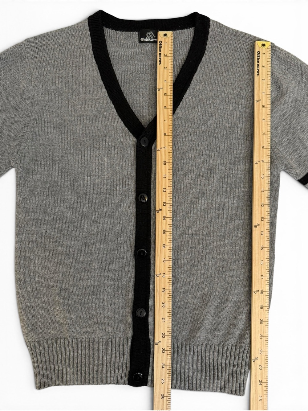 Molokai Surf Gray Black Cardigan Sweater Men’s Small Preppy Academia - Picture 7 of 10